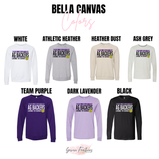 Color options for the Royal Valley purple Ag Backers Living to Serve top