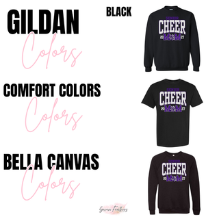 Royal Valley Senior Cheer Mom Top available on Gildan, Comfort Colors, and Bella Canvas in Black