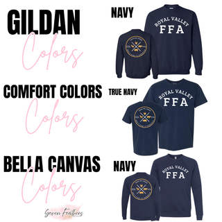 Royal Valley Yeah We Judge Gildan, Comfort Colors, and Bella Canvas navy crewneck and t-shirt - Seven Feathers Boutique