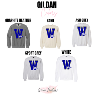 Rural WR Logo Top Gildan color options: Graphite Heather, Sand, Ash Grey, Sport Grey, White