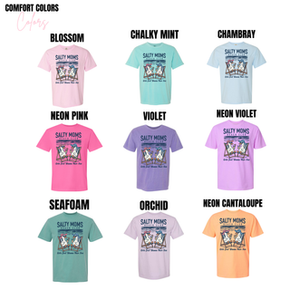 Comfort Colors tops blossom chalky mint chambray neon pink violet neon violet seafoam orchid neon cantaloupe graphic