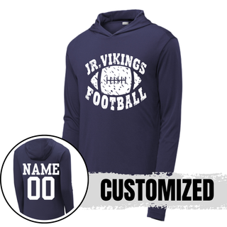 Seaman Jr Vikings Football PosiCharge Competitor Hoodie in navy with customized name and number back