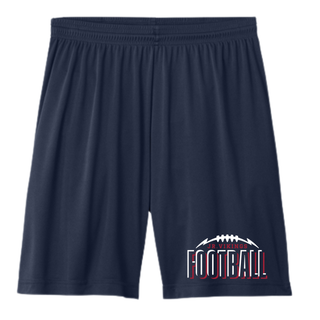 Seaman Jr. Vikings Football Echo cooling performance short in navy with shadow lettering design on leg
