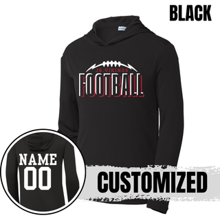 Seaman Jr. Vikings Football Echo custom PosiCharge Competitor hoodie in black with customized name and number on back

