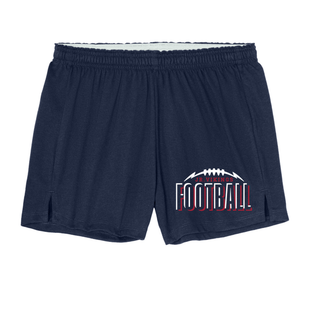 Seaman Jr. Vikings Football Echo Women's Jersey Knit Squad short in navy with shadow lettering design
