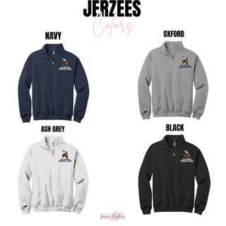 Seaman Jr. Vikings Mat Pride cadet quarter-zip featuring the Viking head and JR. VIKINGS WRESTLING design
