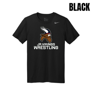 Seaman Jr. Vikings Mat Pride men's rLegend tee featuring the Viking head and wrestling lettering