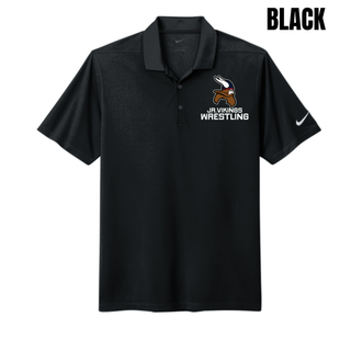 Seaman Jr. Vikings Mat Pride Nike Dri-FIT Micro Pique Polo with Viking head and JR. VIKINGS WRESTLING lettering