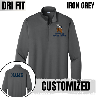 Seaman Jr. Vikings Mat Pride PosiCharge Quarter-Zip featuring a Viking head and JR. VIKINGS WRESTLING lettering.