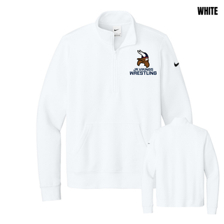 Seaman Jr. Vikings Mat Pride women's Club Fleece Half-Zip with Viking head and JR. VIKINGS WRESTLING lettering