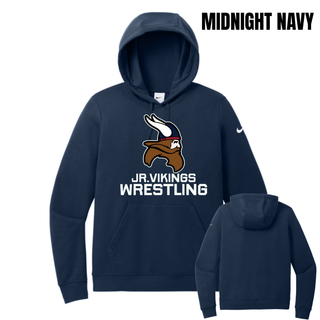 Seaman Jr. Vikings Mat Pride women's Club Fleece Pullover Hoodie with Viking head and JR. VIKINGS WRESTLING lettering