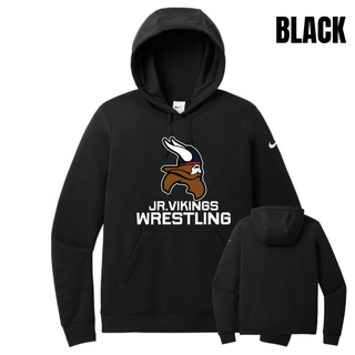 Seaman Jr. Vikings Mat Pride women's Club Fleece Pullover Hoodie featuring the Viking head and wrestling design