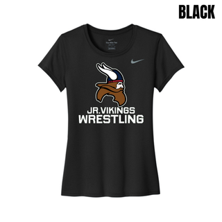 Seaman Jr. Vikings Mat Pride women's rLegend tee featuring the Viking head and wrestling lettering