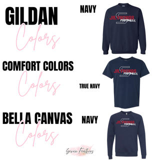 Seaman Jr. Vikings Signature Football Gildan Comfort Colors and Bella Canvas color options navy true navy
