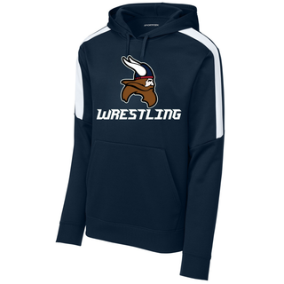 Seaman Vikings Wrestling Basic Mat design with a Viking head and WRESTLING lettering on a Fan Favorite Hoodie.