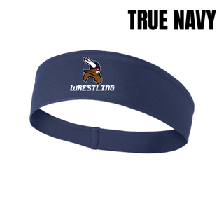 Seaman Vikings Wrestling Basic Mat headband with Viking head and wrestling lettering
