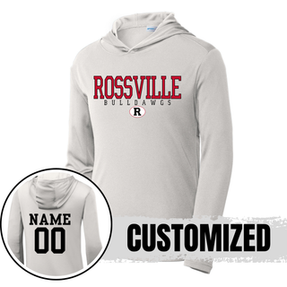 Rossville Bulldawgs Classic R PosiCharge Competitor Hoodie Black lightweight performance hoodie custom name number Rossville Bulldawgs