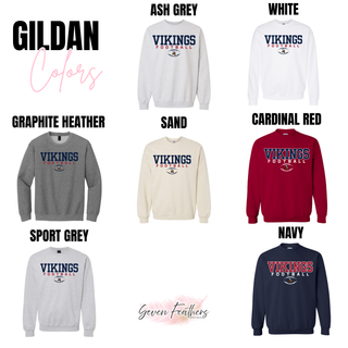 Seaman Vikings Football Rush Gildan Top Ash Grey White Graphite Heather Sand Cardinal Red Sport Grey Navy