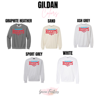 Shawnee Heights T-Birds Two-Tone Stacked Top Gildan colors