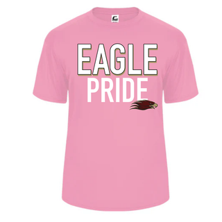 Pink Silver Lake Eagle Pride Dri-Fit performance tee flat lay