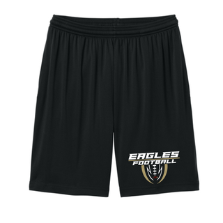 Black Silver Lake Eagles Football Apex cooling performance short with eagle football graphic