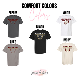 Silver Lake Eagles Football Apex top Comfort Colors options: pepper, white, black, grey, ivory