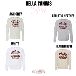 Silver Lake Eagles Football Game Day Bella Canvas color options