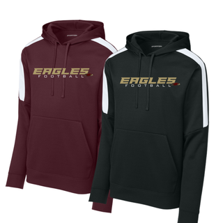 Silver Lake Eagles Football Impact Fan Favorite Hoodie in maroon and black
