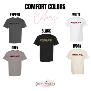 Silver Lake Eagles Football Impact top Comfort Colors options: pepper, white, black, grey, ivory
