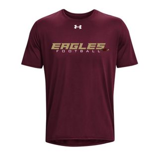 Silver Lake Eagles Football Impact Under Armour Team Tech Tee in maroon
