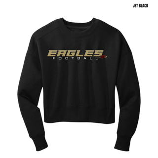 Silver Lake Eagles Football Impact Women's Cropped Crew in jet black
