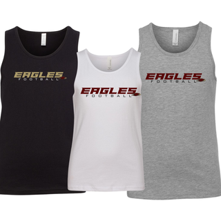 Silver Lake Eagles Football Impact Youth Jersey Tank in black, white, and athletic heather
