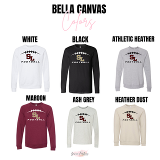 Silver Lake Eagles Football Kickoff Bella Canvas tops available in white, black, athletic heather, maroon, ash grey, and heather dust

