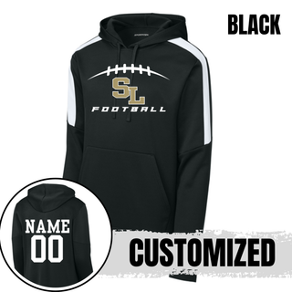 Silver Lake Eagles Football Kickoff black Fan Favorite hoodie with customized name and number on back
