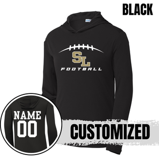 Silver Lake Eagles Football Kickoff black PosiCharge Competitor hoodie with customized name and number on back
