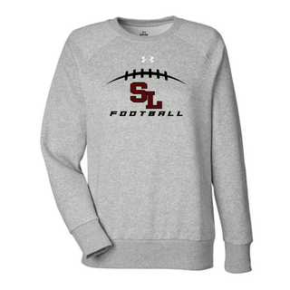 Silver Lake Eagles Football Kickoff grey women's Under Armour Rival fleece crewneck
