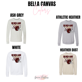 Silver Lake Eagles Football Retro Checker top Bella Canvas color options