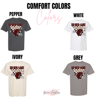 Silver Lake Eagles Football Retro Checker top Comfort Colors options