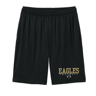 Black Cooling Performance Short with Silver Lake Eagles Football Standard graphic
