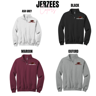 Silver Lake Eagles Football Strike cadet quarter zip pullover Jerzees color options in ash grey, black, maroon, and oxford
