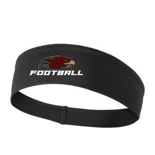 Black Silver Lake Eagles Football Strike PosiCharge headband flat lay
