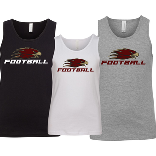 Silver Lake Eagles Football Strike Youth Jersey Tank in black, white, and athletic heather
