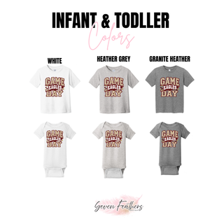 Silver Lake Eagles Game Day Pennant Top infant and toddler color options: White, Heather Grey, and Granite Heather
