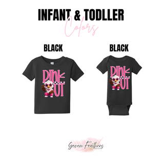 Silver Lake Eagles Pink Out Mascot Top infant and toddler in black