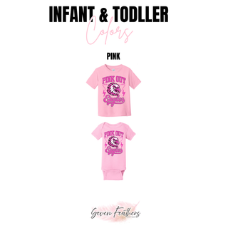 Silver Lake Eagles Pink Out Top infant and toddler tee and onesie in pink