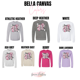 Slay the Court Volleyball Bella Canvas colors athletic heather deep heather white ash grey heather dust berry dark lavender
