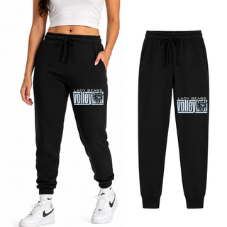 St. Marys Bears Bear Block Volleyball Core Fleece Jogger St. Marys KS - black jogger pants front and styled view
