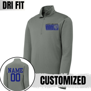 St. Marys Bears Bear Block Volleyball Dri-Fit Quarter Zip grey concrete with custom name and number on back
