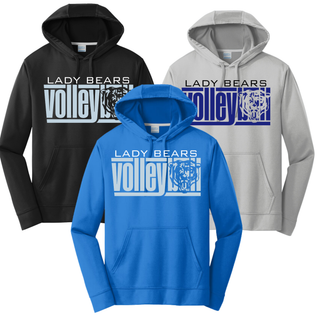 St. Marys Bears Bear Block Volleyball Performance Hoodie St. Marys KS - black, silver, royal blue color options
