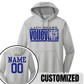St. Marys Bears Bear Block Volleyball Performance Hoodie silver with custom name and number on back
